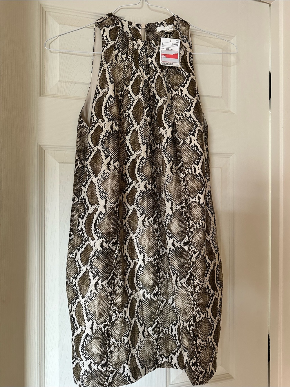 NWT : H&M Snake Print Mini Dress with Pockets